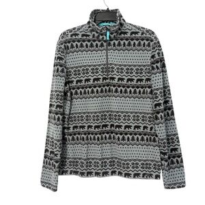 Chubbies Men’s Small Gray The Bear Hug Fleece 1/4 Zip Pullover Sweatshirt Winter